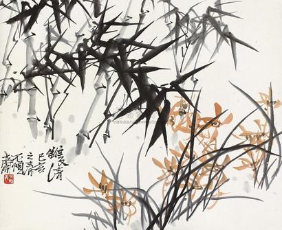 刘昌潮 兰竹 镜片