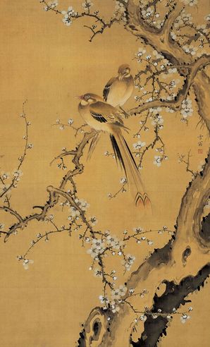 梅花绶带图