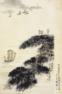 太湖帆影图