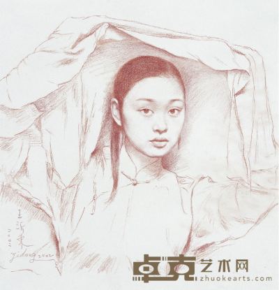 素描女肖像 30×31cm