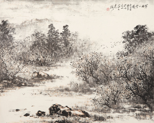 寒林小雪图
