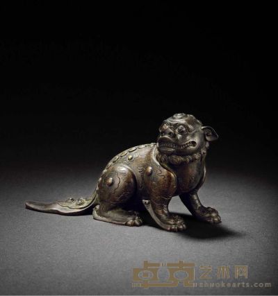 民国·铜狮镇纸 高：10.8cm