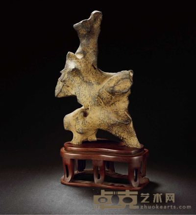 清·晨鸣灵璧供石 通高:46.8cm