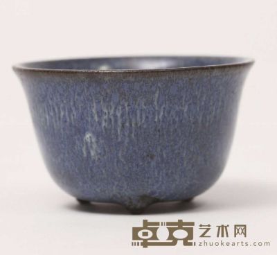 清 宜钧窑蓝釉杯 高: 4.5cm 径: 7.8cm