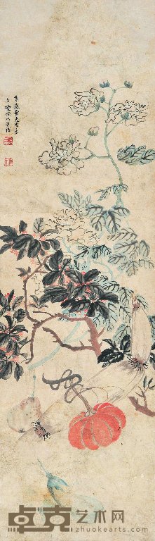 陆恢 笔底馀光 立轴 135×38.5cm