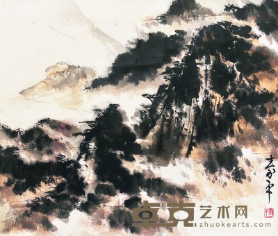 董寿平 黄山 镜心 41.5×50cm