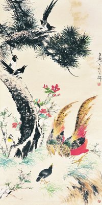 王雪涛 花团锦簇 立轴