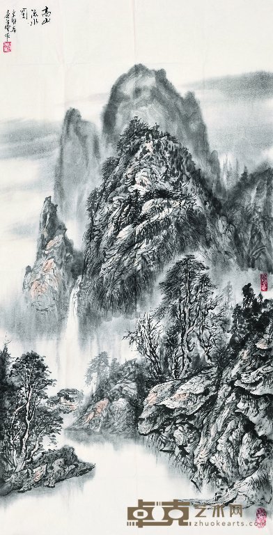 陈远华 2011年作 高山流水图 镜心 120×68cm