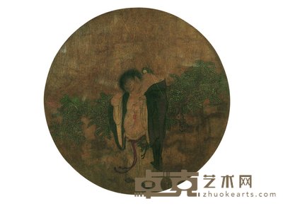 燕肃 刘海戏金蟾 镜心 直径28cm