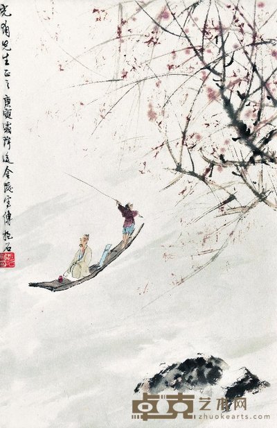 傅抱石 1950年作 秋风吹下红雨来 镜心 41×27cm