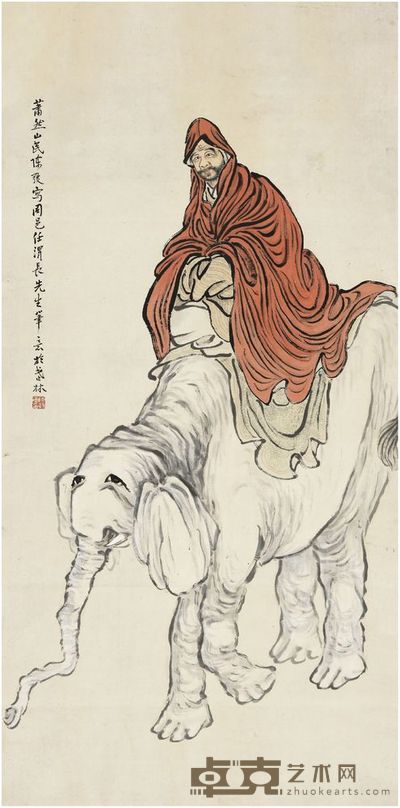 陈弢 文殊菩萨 135×66 cm