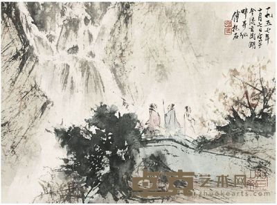 傅抱石 人物 25.5×30.5 cm