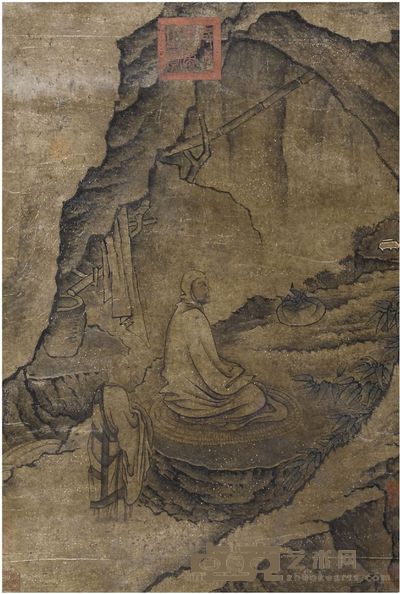 戴进（款） 达摩 77×52 cm