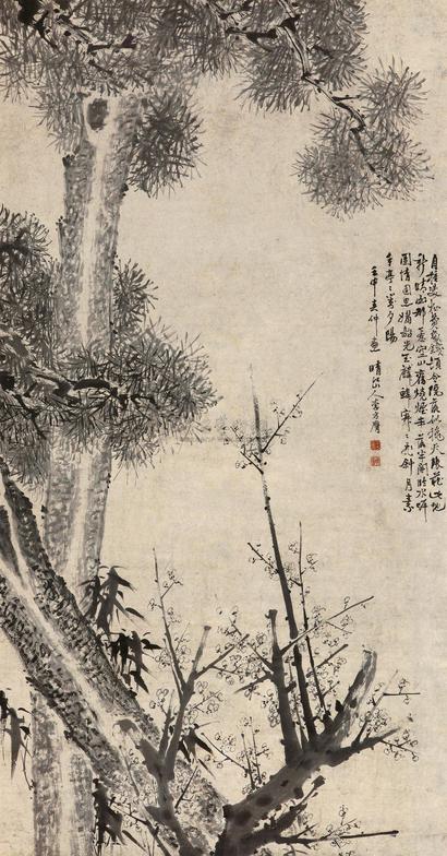 李方膺 1752年作 岁寒三友 立轴