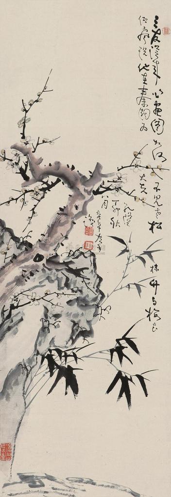 高凤翰 1747年作 岁寒三友 立轴