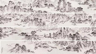 张复 （款） 山水手卷 手卷
