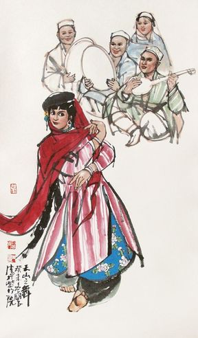 史国良 2003年作 天山之舞 镜片
