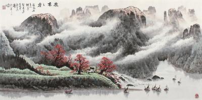 庞泰嵩 癸未（2003年）作 岭南之春 镜框