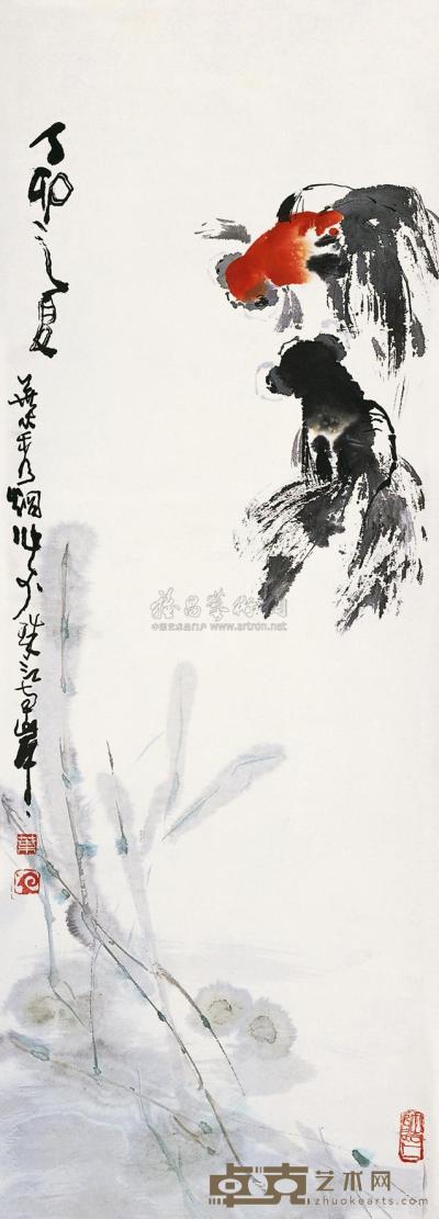 叶秀炯 丁卯（1987年）作 细语 镜框 92×33.5cm