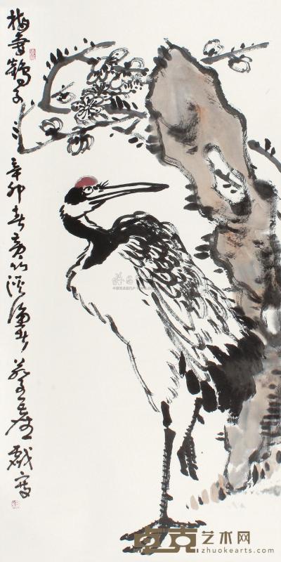 蔡海威 辛卯（2011年）作 梅妻鹤子 立轴 137×68cm