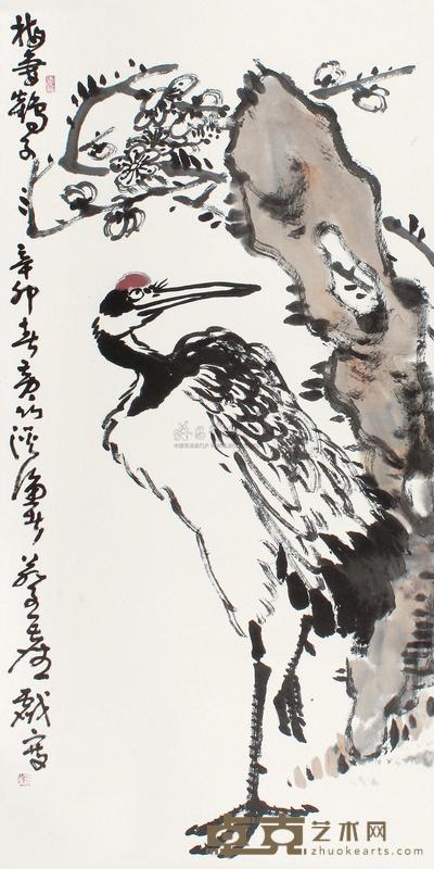 蔡海威 辛卯(2011年)作 梅妻鹤子 立轴 137×68cm