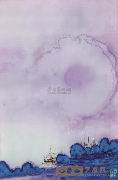 李亚新 庚寅(2010年)作 如日中天 镜片 56.5×38cm