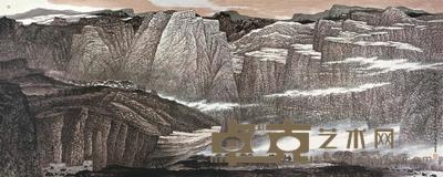 张俊 乙酉(2005年)作 太行朝圣图 镜片 143×365cm