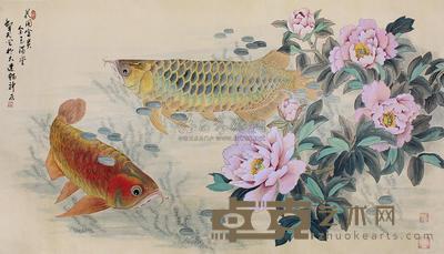 孙利民 花开富贵,金玉满堂 镜片 108×189.5cm