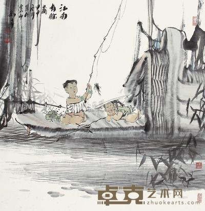 姚新峰 甲申(2004年)作 江南有余 立轴 69×67cm