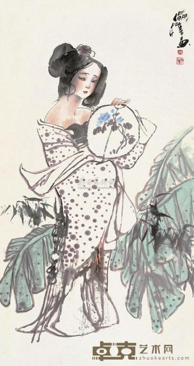 杨俭朴 仕女 镜片 97.5×50.5cm