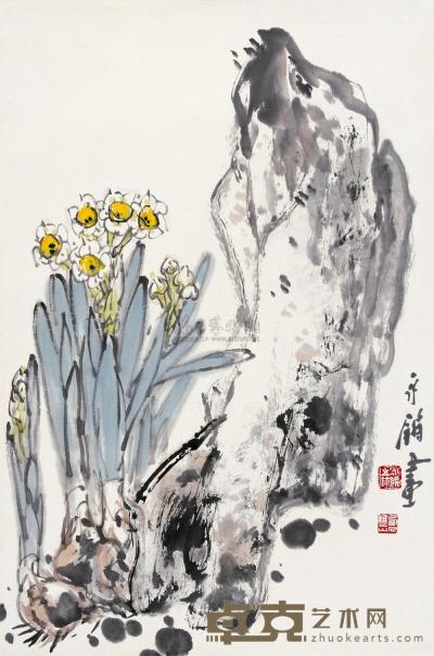陈永锵 水仙 镜片 67×45cm