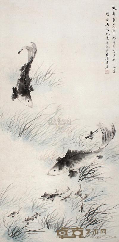 吴湖帆 癸酉(1933年)作 拟新罗山人笔意 立轴 134×66cm