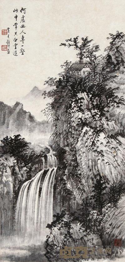 黄君璧 何处幽人专一壑 立轴 61.5×29.5cm