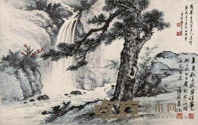 黄君璧 庚戌(1970年)作 读书图 镜片 54.5×86cm