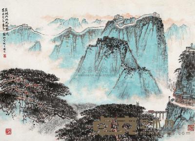 钱松嵒 长城内外无限风光 镜片 49.5×68.5cm
