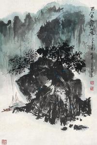 秦岭云 己末（1979年）作 蜀江春水 立轴