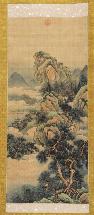 陈枚 青绿山水 （一件） 立轴