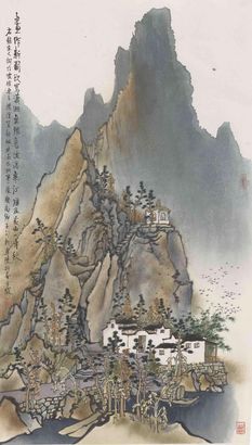 方骏 山水