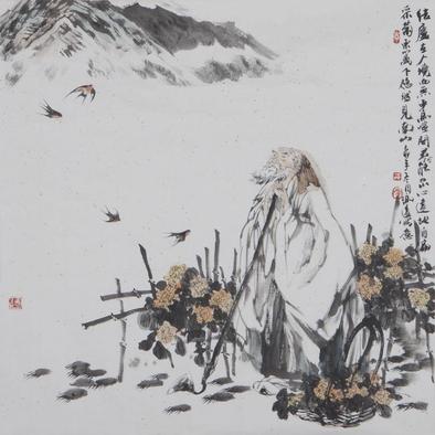 冯远 陶渊明诗意