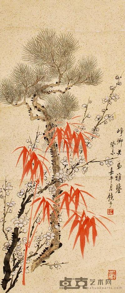 佚名 三清图 立轴 63×26