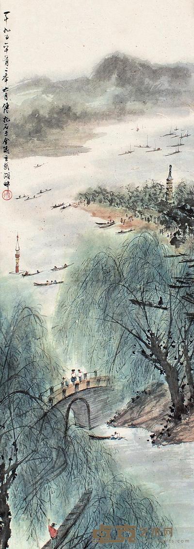 傅抱石 山水 立轴 89×32