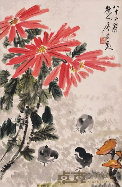 唐云 花鸟 67*45CM