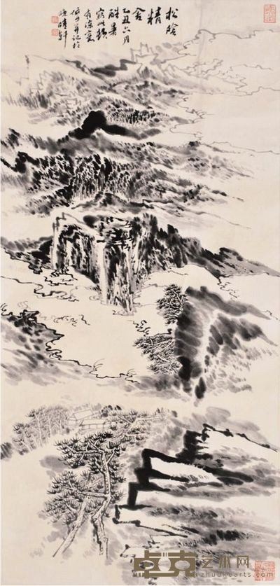 陆俨少 山水 95*44CM