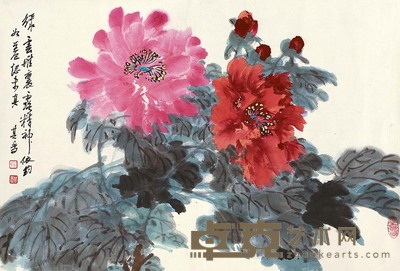 宗其香 富贵图 镜心 47.5×69.5cm