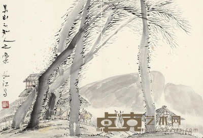 冯长江 访友图 镜心 40×59cm