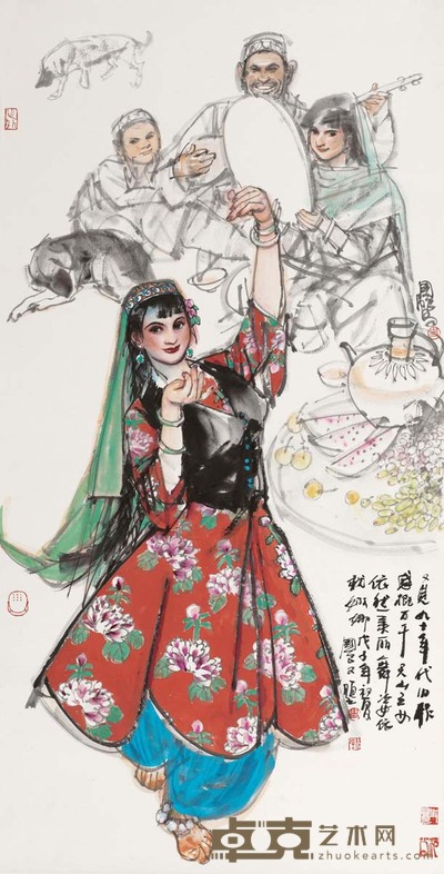 史国良 天山之舞 镜框 132×68cm