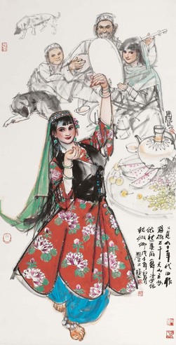 史国良 天山之舞 镜框