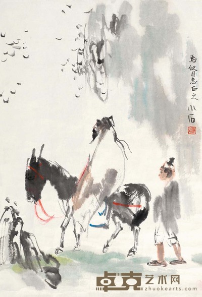 傅小石 出游图 镜心 68×46cm