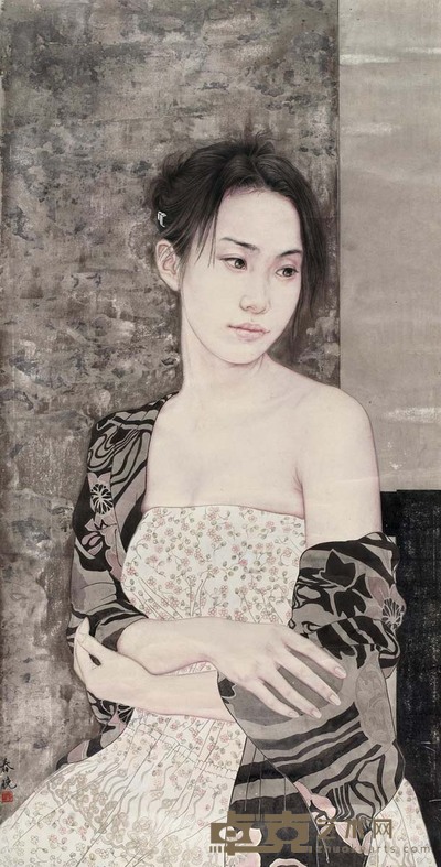 范春晓 馨语 镜心 124×62cm