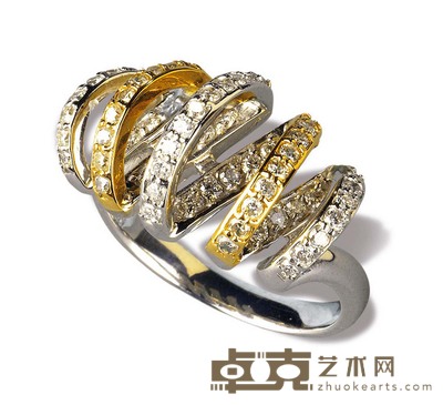 钻石18K双色金戒指